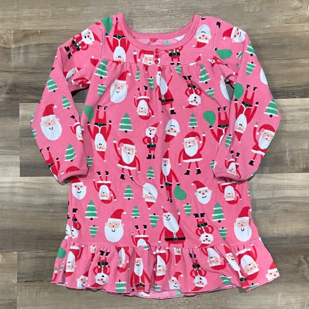 $1 - Carter's Pink Santa Nightgown